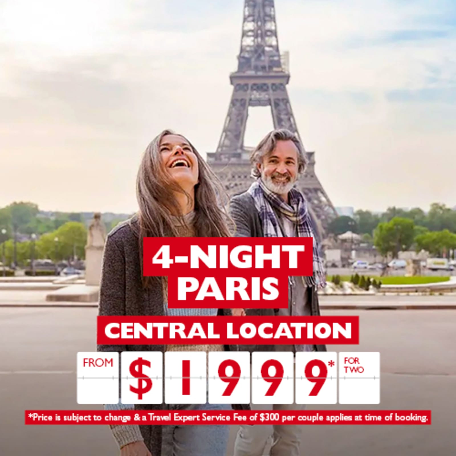 4-night Paris. Central location from $1999* for two