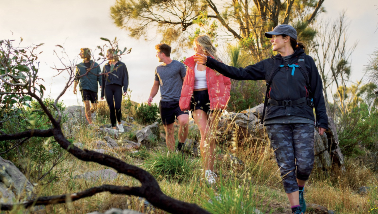 People hiking in the Adelaide Hills 