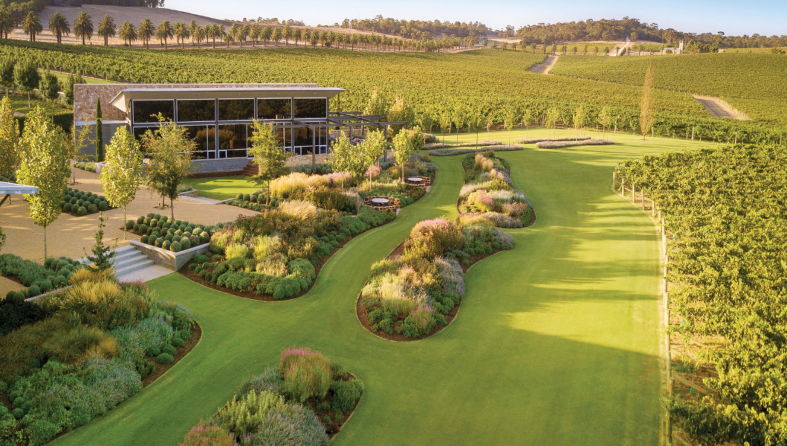 The green hills and cellar door of Barossa Valley Estate 