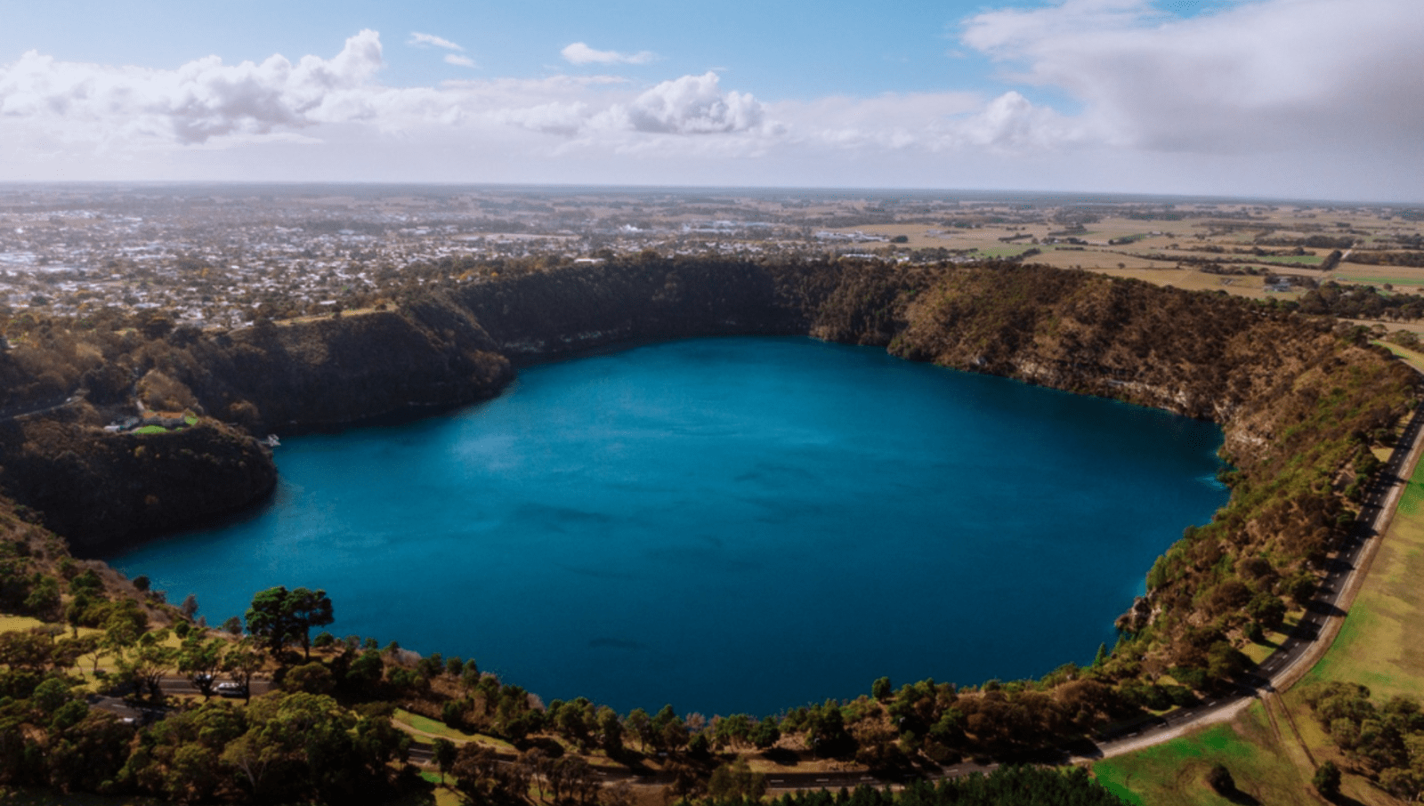 The blue Lake on the Limestone coast 