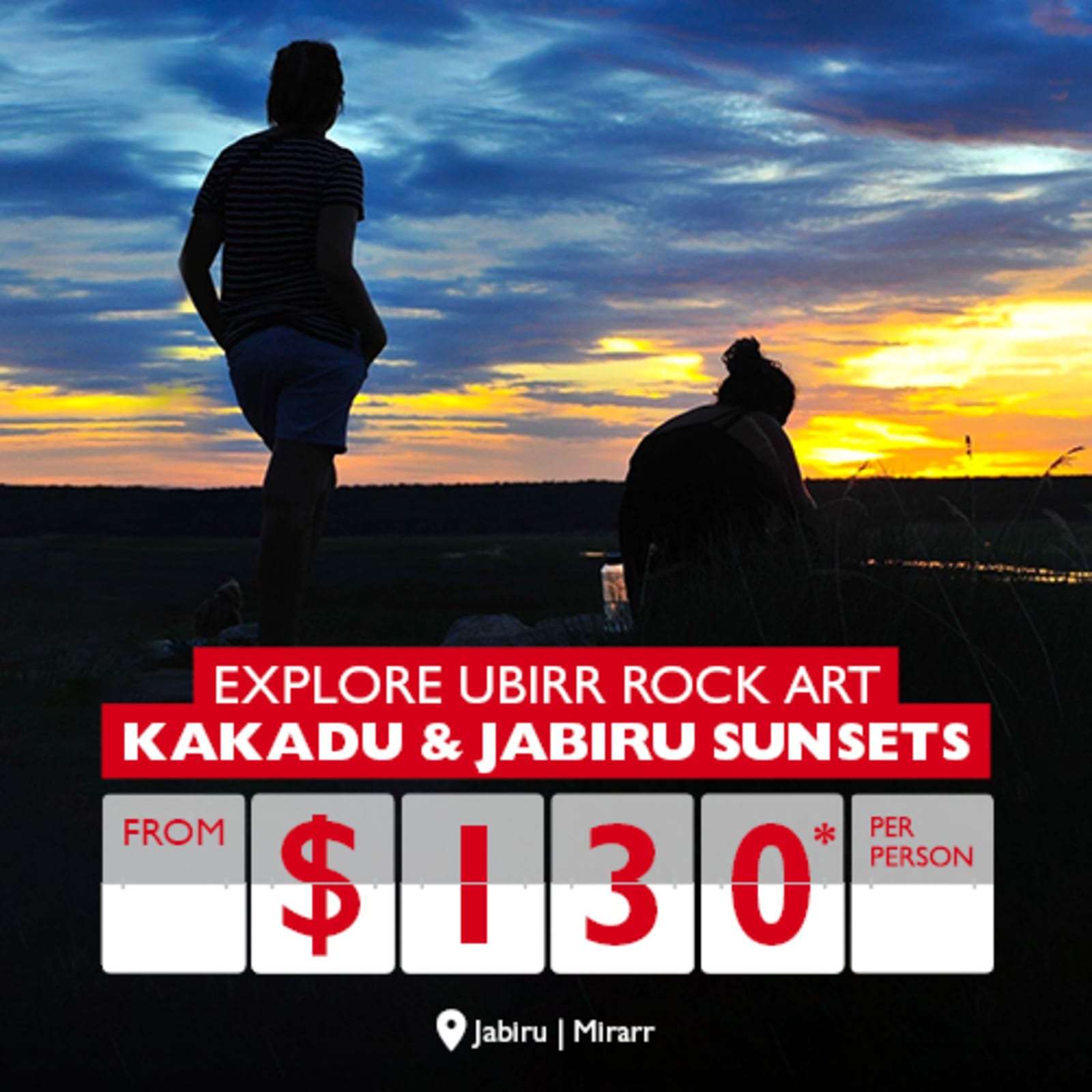 Explore Ubirr Rock Art | Kakadu & Jabiru Sunsets from $130* per person
