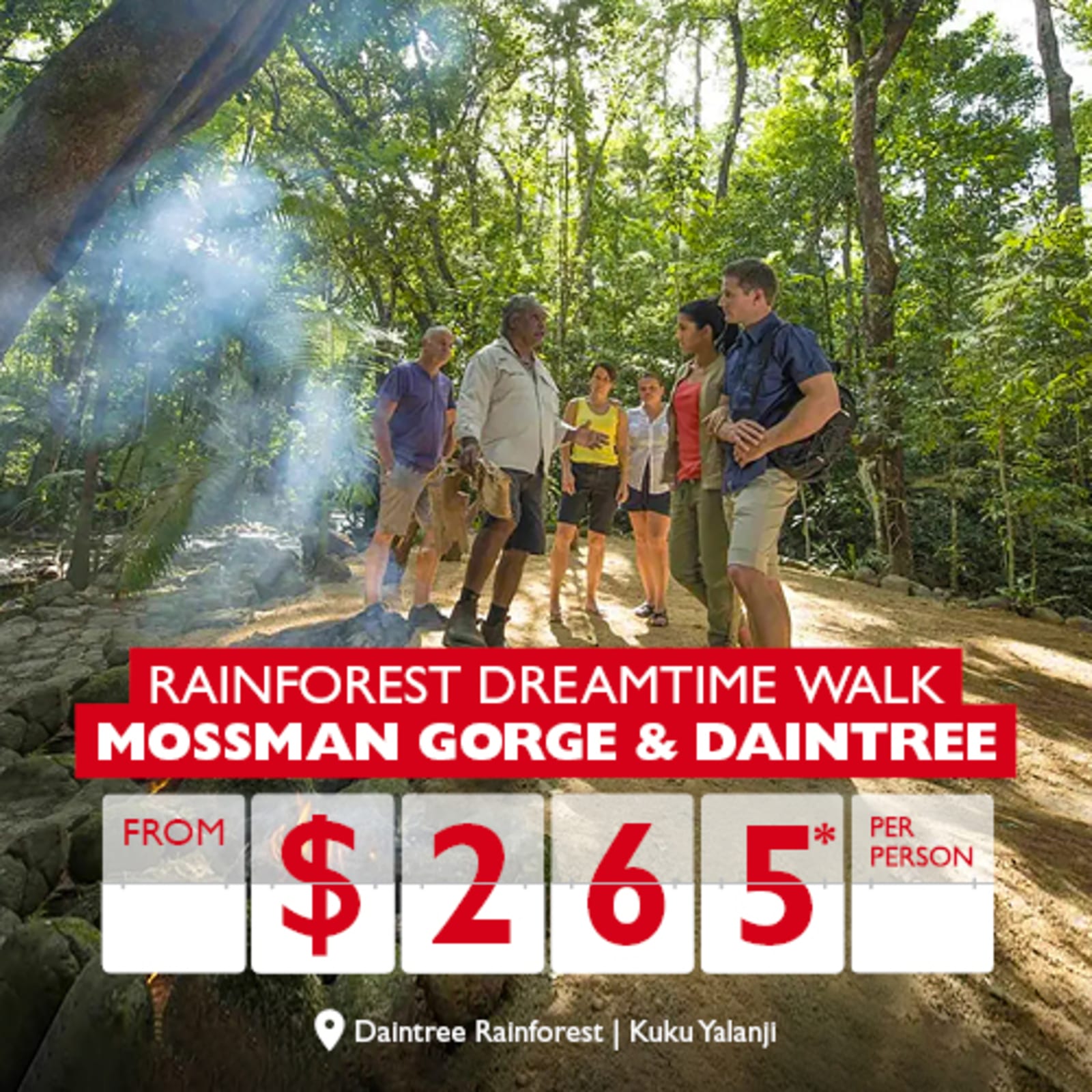 Rainforest Dreamtime walk | Mossman Gorge & Daintree from $265* per person