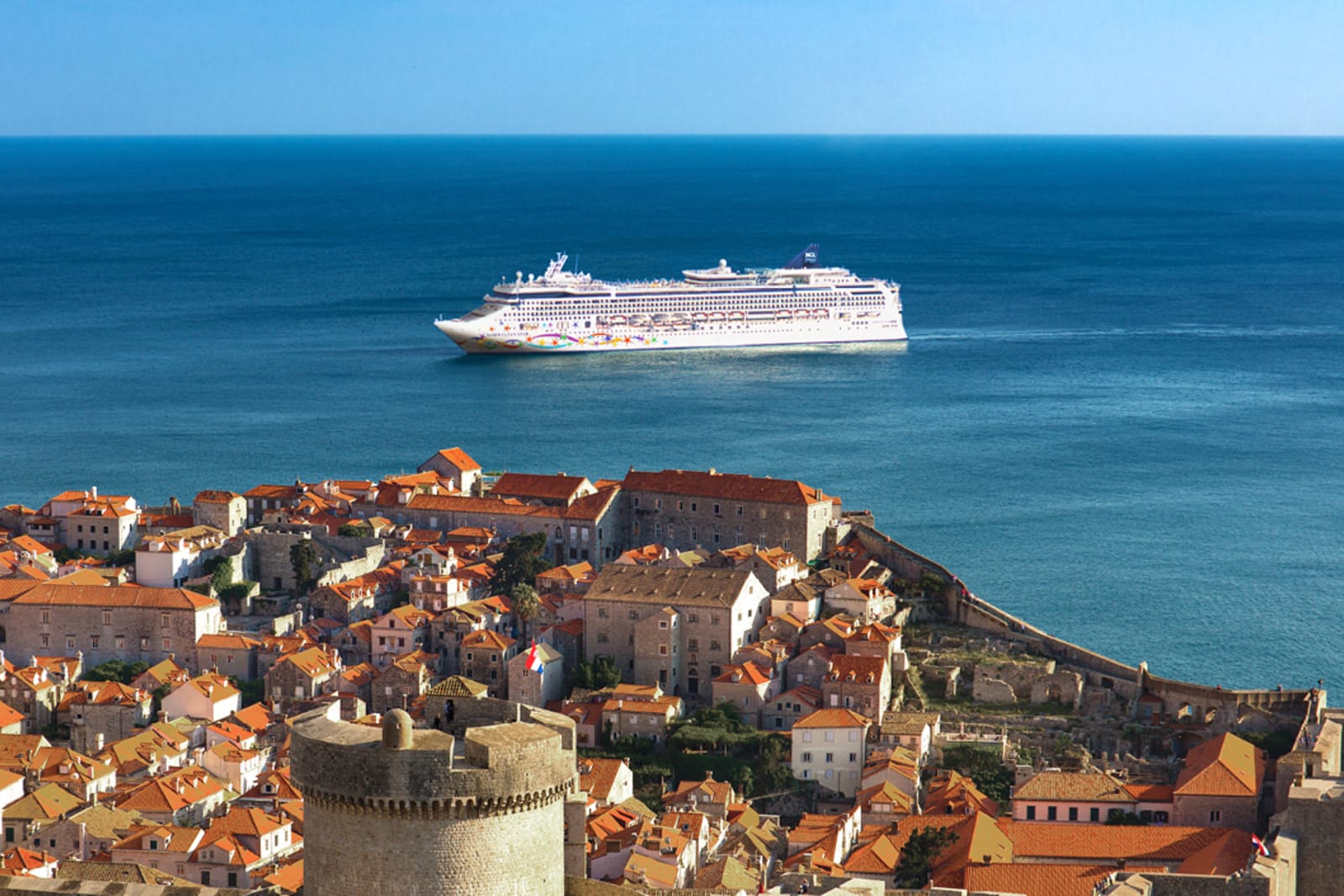 Norwegian Cruise Line vessel in the Mediterranean