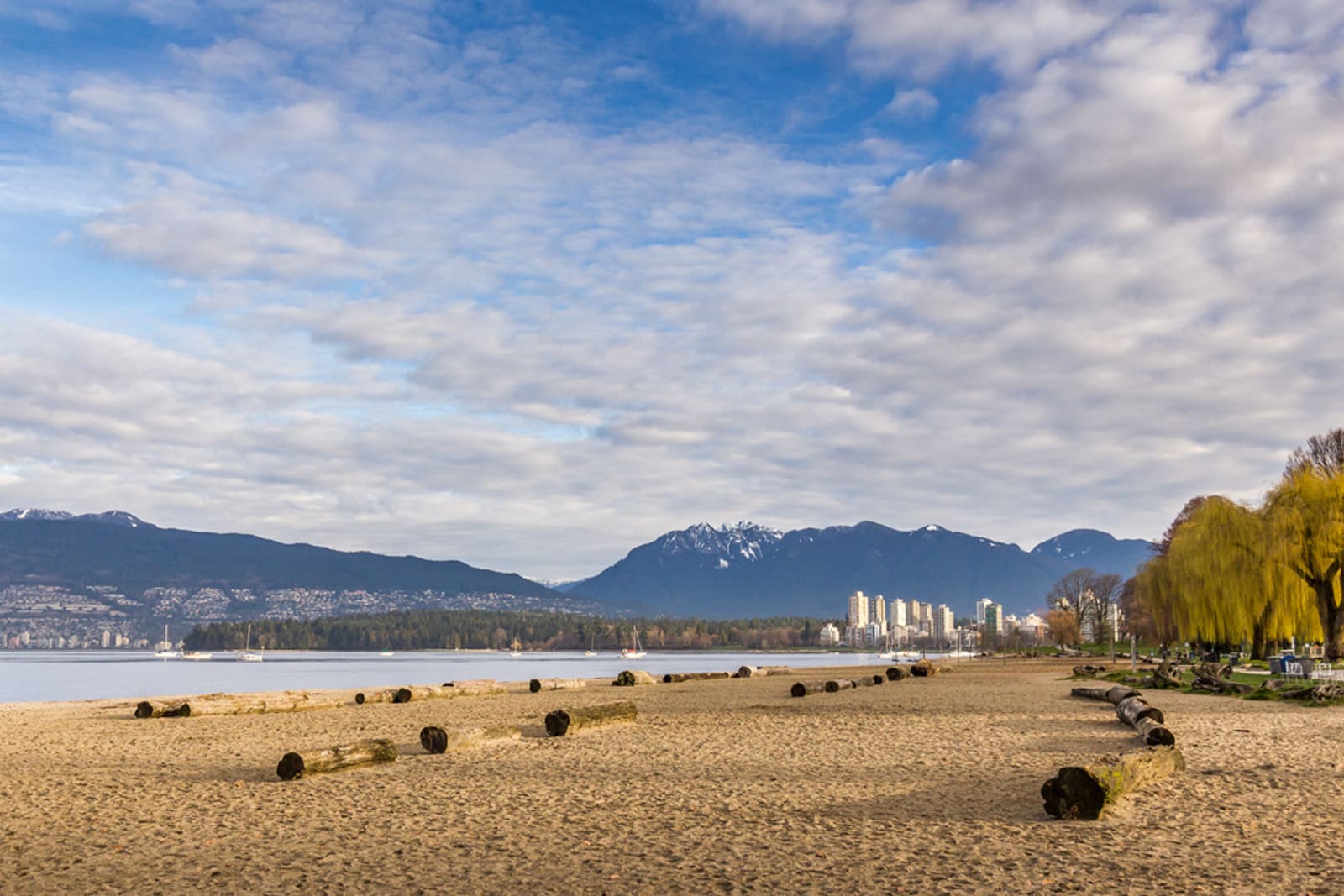 Start your morning in Vancouver by going for a walk at Kitsilano Beach