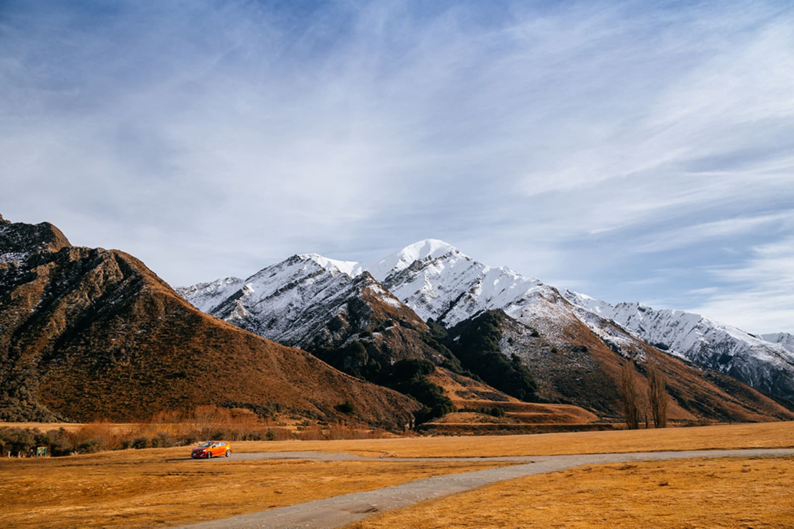 Mountain range in Queenstown, New Zealand