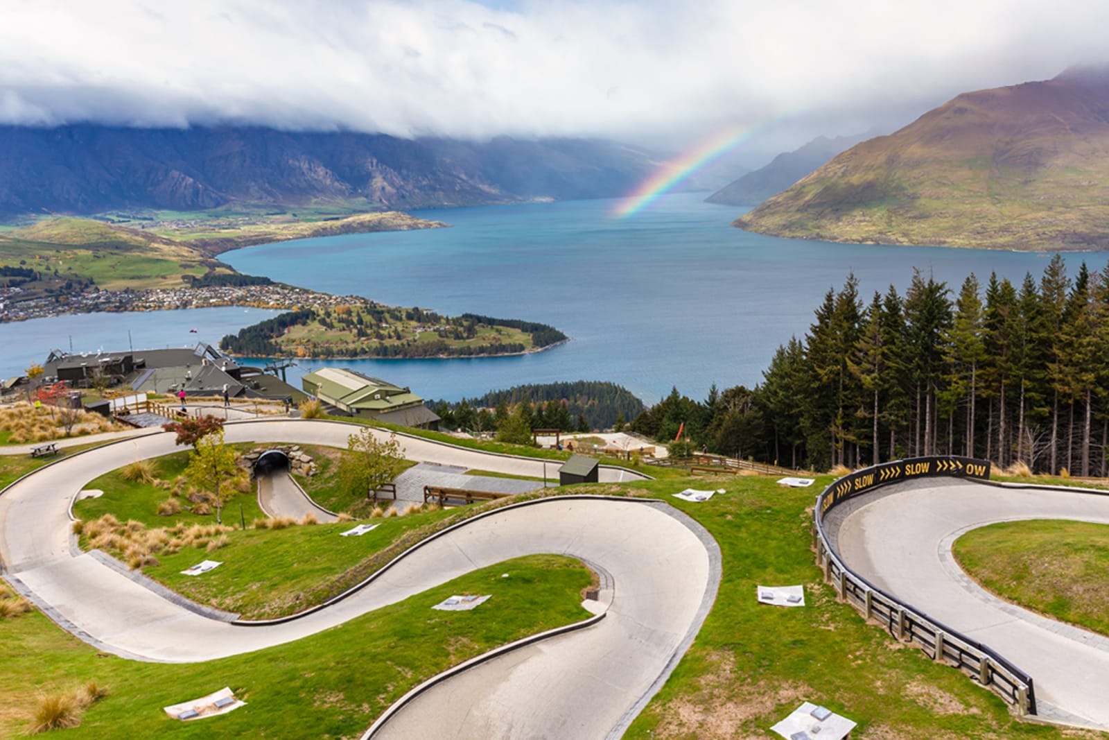 The Queenstown luge track is a great spot for families