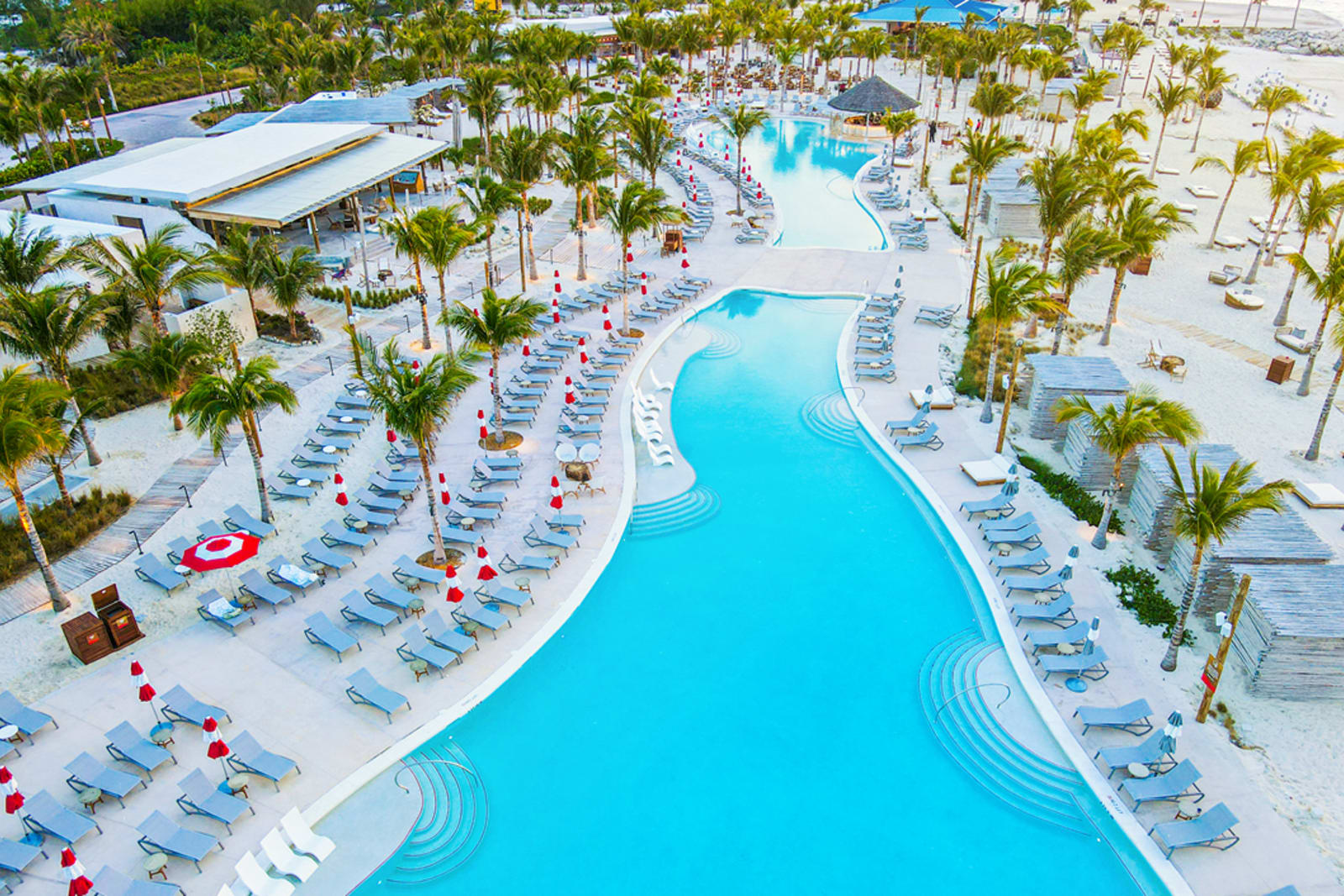 The pool at the adults-only Bimini Beach Club
