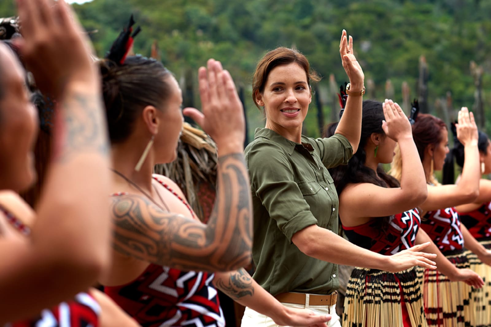 Ceremony in a Maori village in the Rotorua area