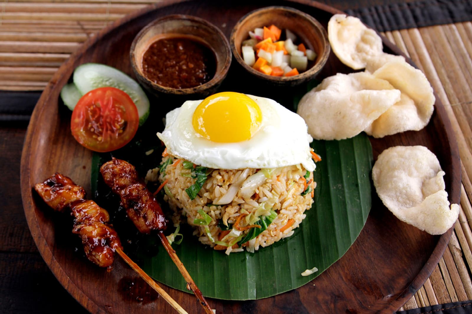 Fried rice and chicken satay are some of the best things you can eat in Indonesia