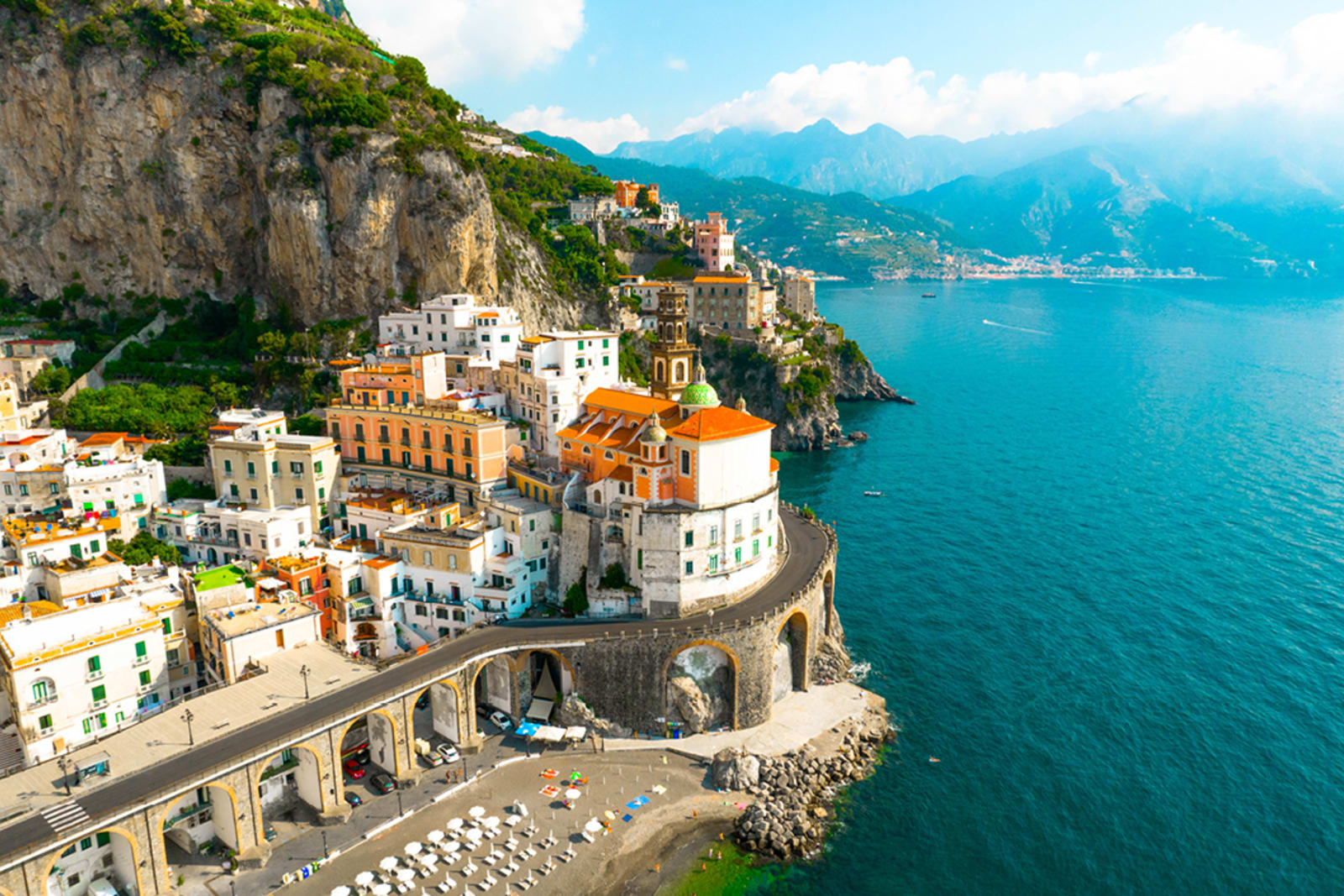 The town of Atrani on Italy's Amalfi Coast