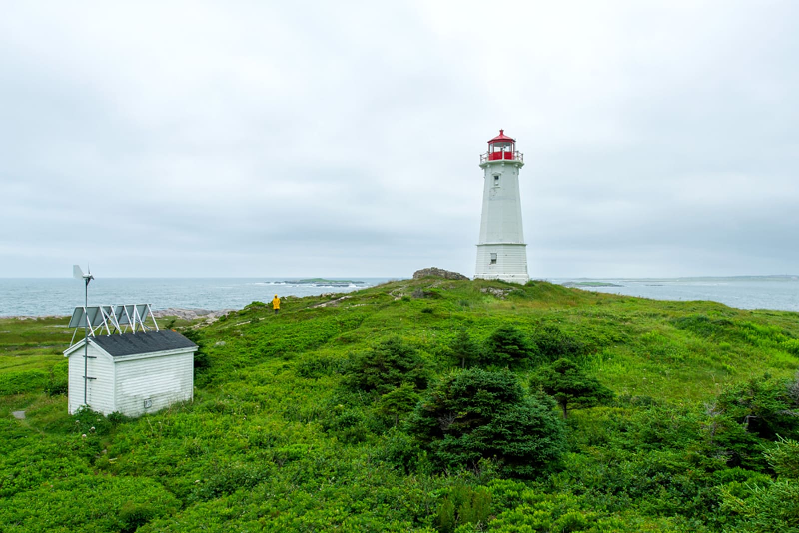 The Louisbourg Lighthouse on Cape Breton Island, Nova Scotia