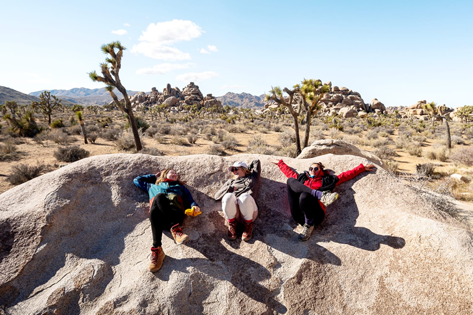 A group of hikers in Joshua Tree National Park