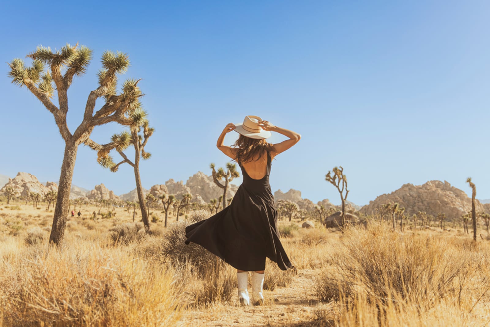 A woman in Joshua Tree National Park
