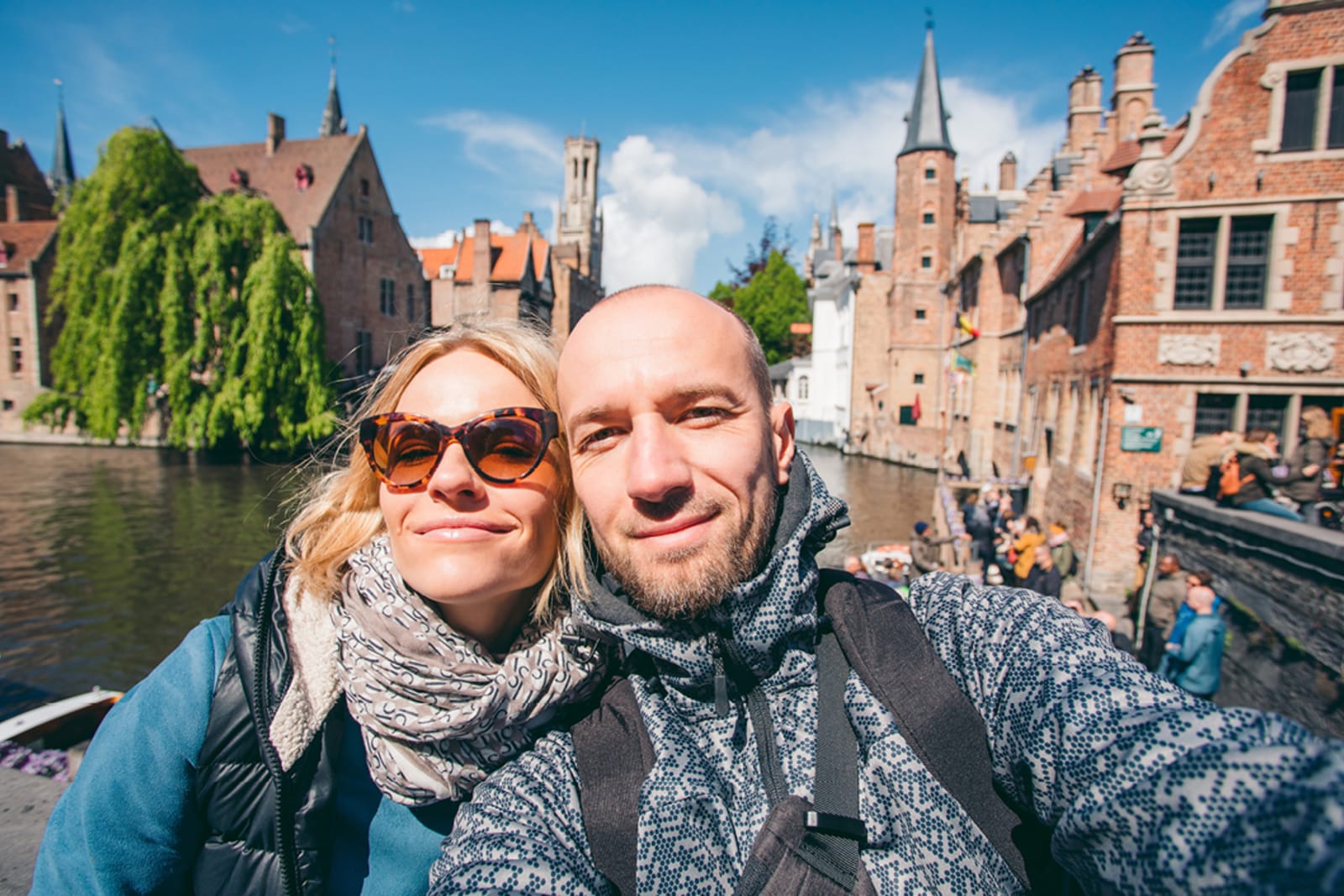 Couple in Bruges, Belgium