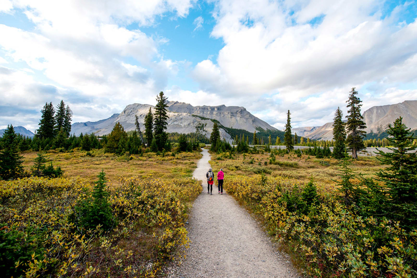 Two women hiking in Jasper, Alberta