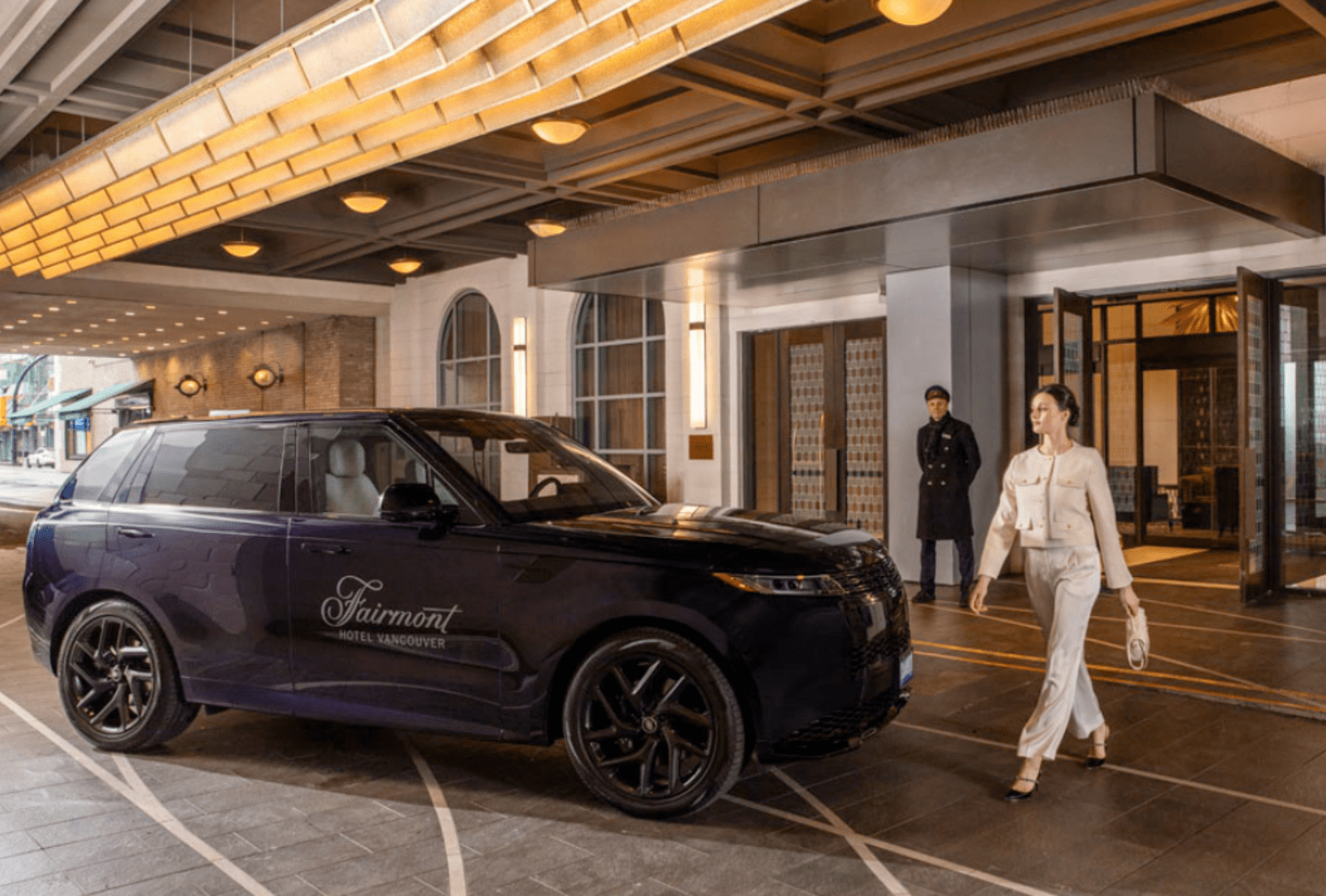 A woman approaches a flash-as car