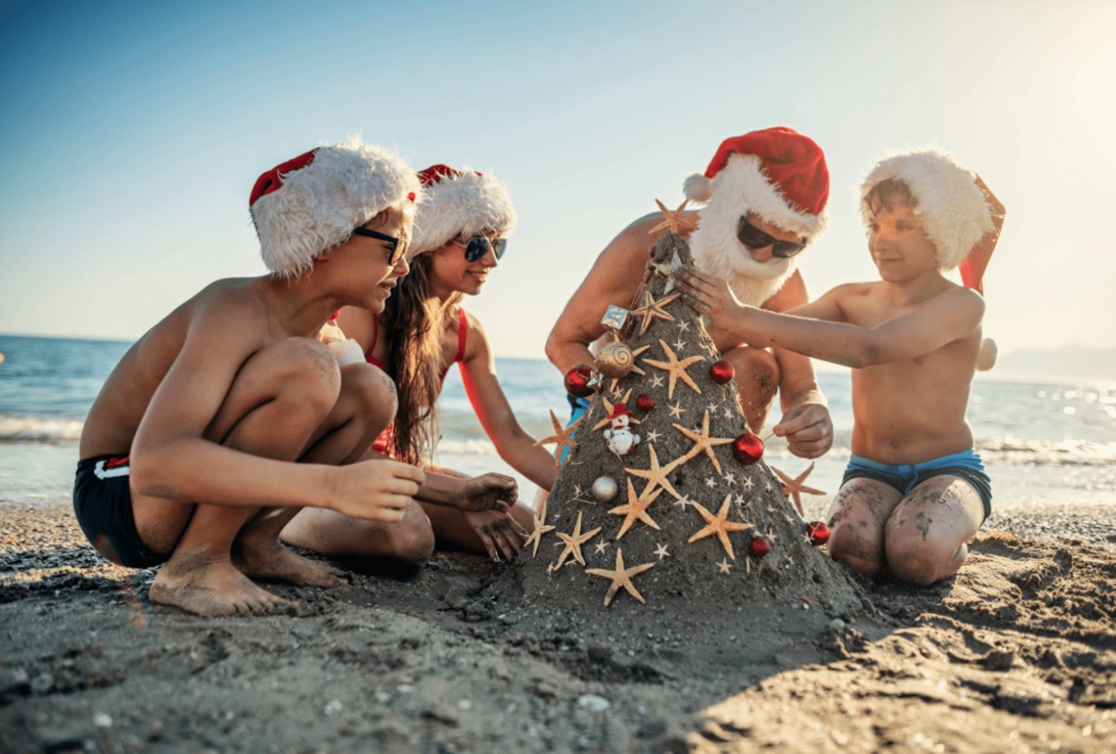 Christmas fun in the sand