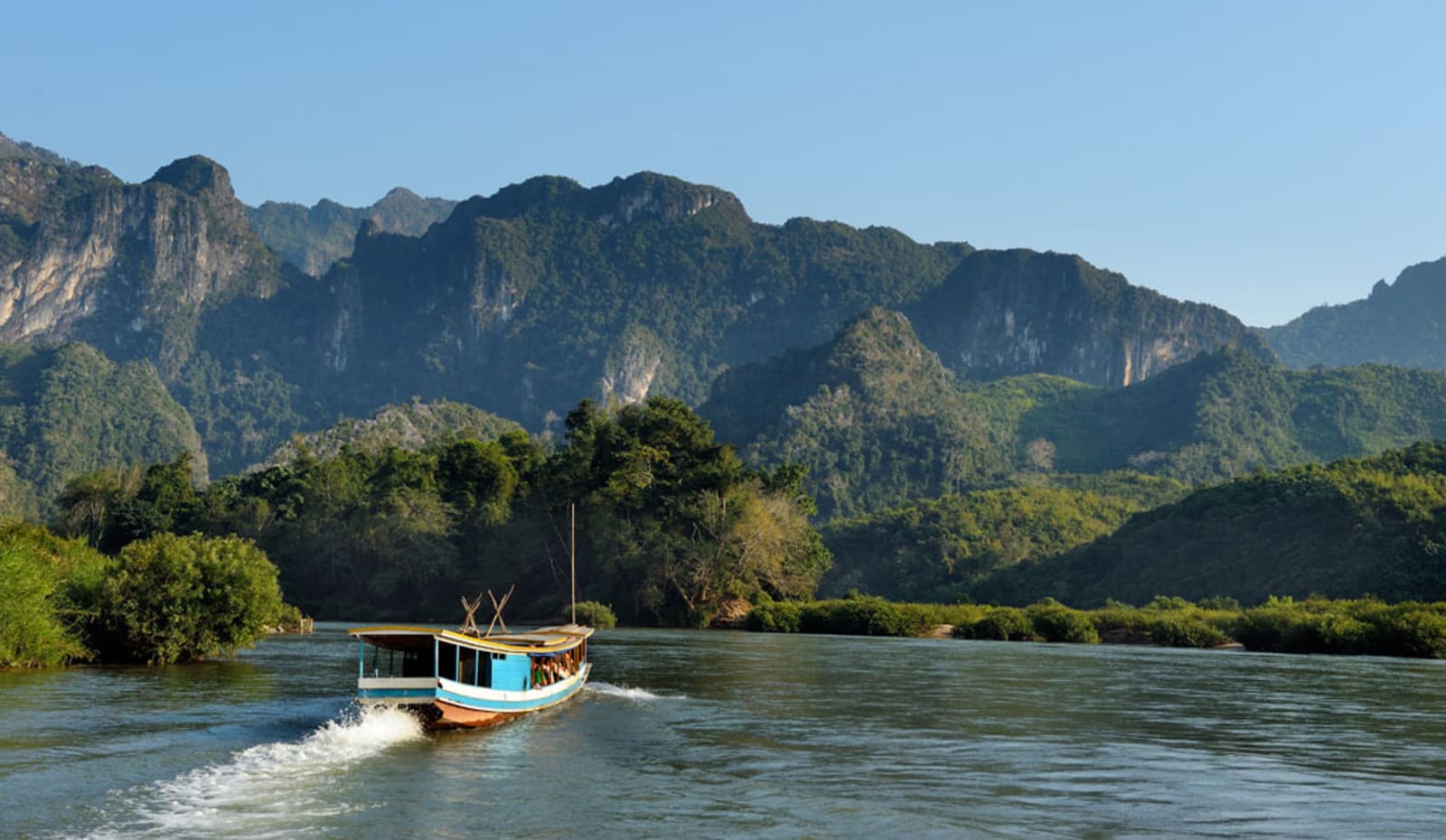 Tourist boat on Mekong