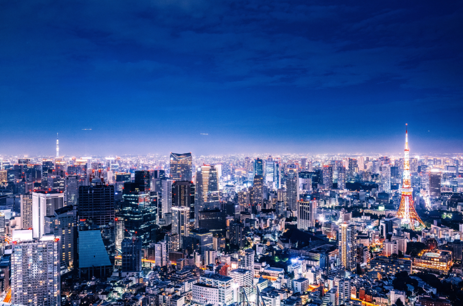 City skyline over Tokyo