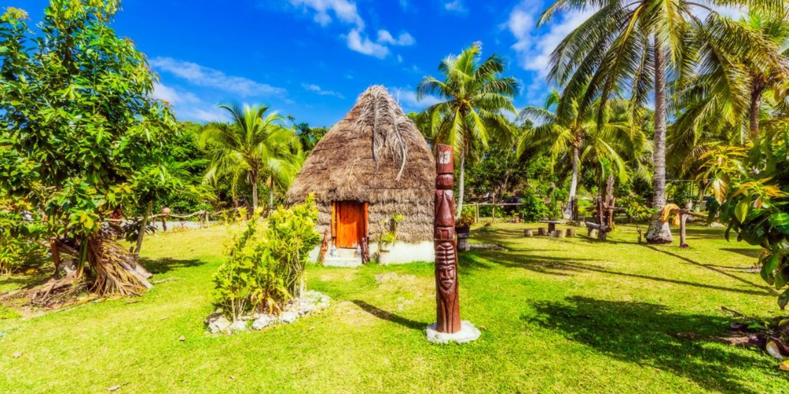 A tradition house made out of natural materials