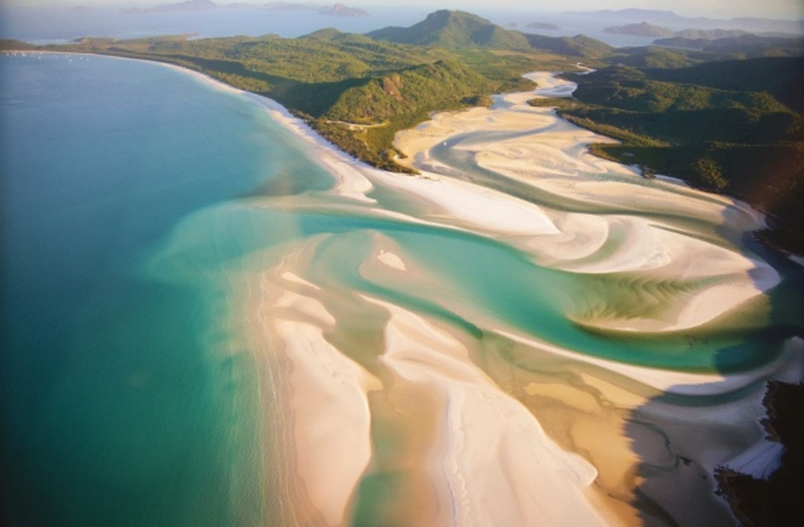 Aerial view of whitehaven beach