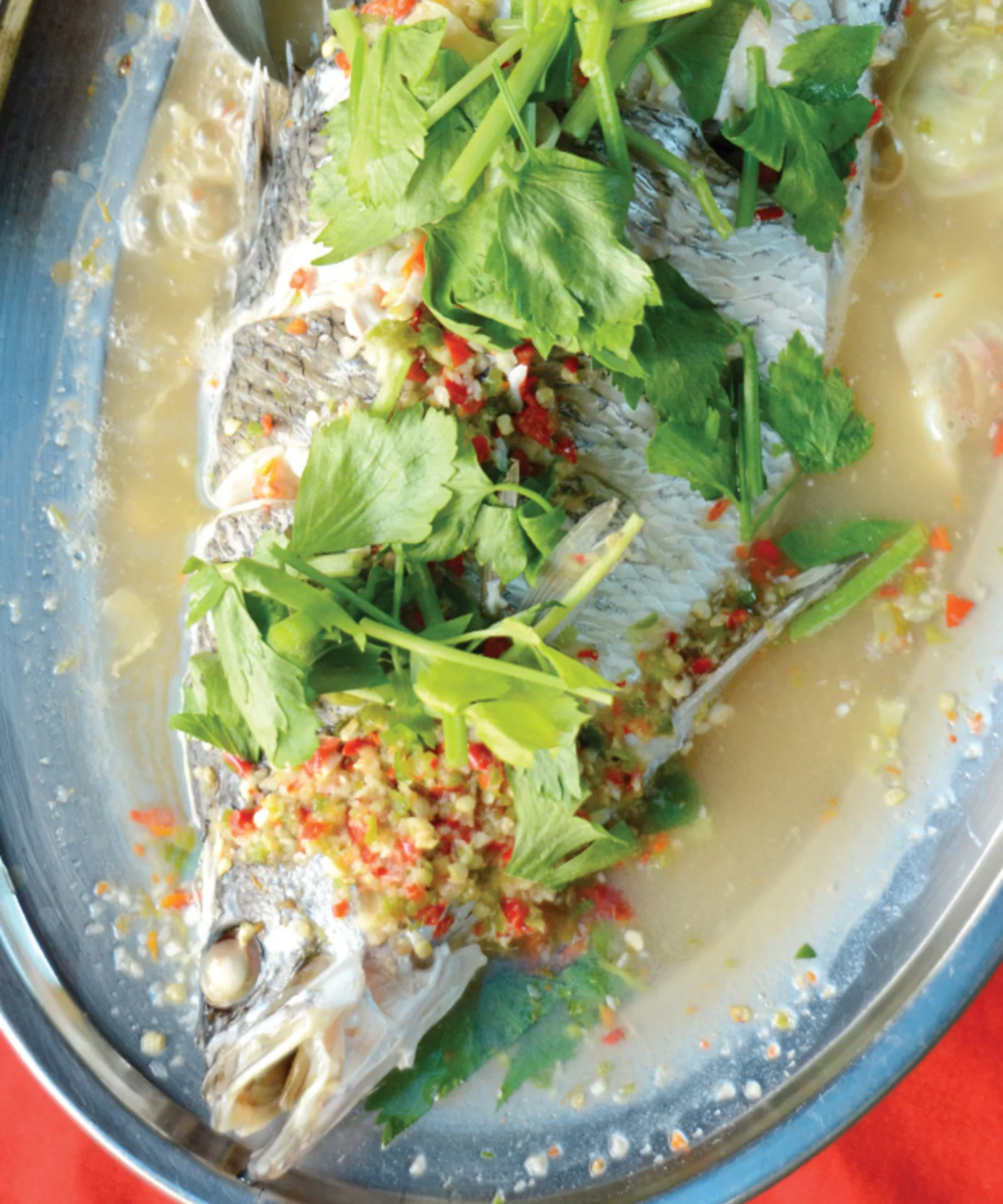 Steamed lime fish
