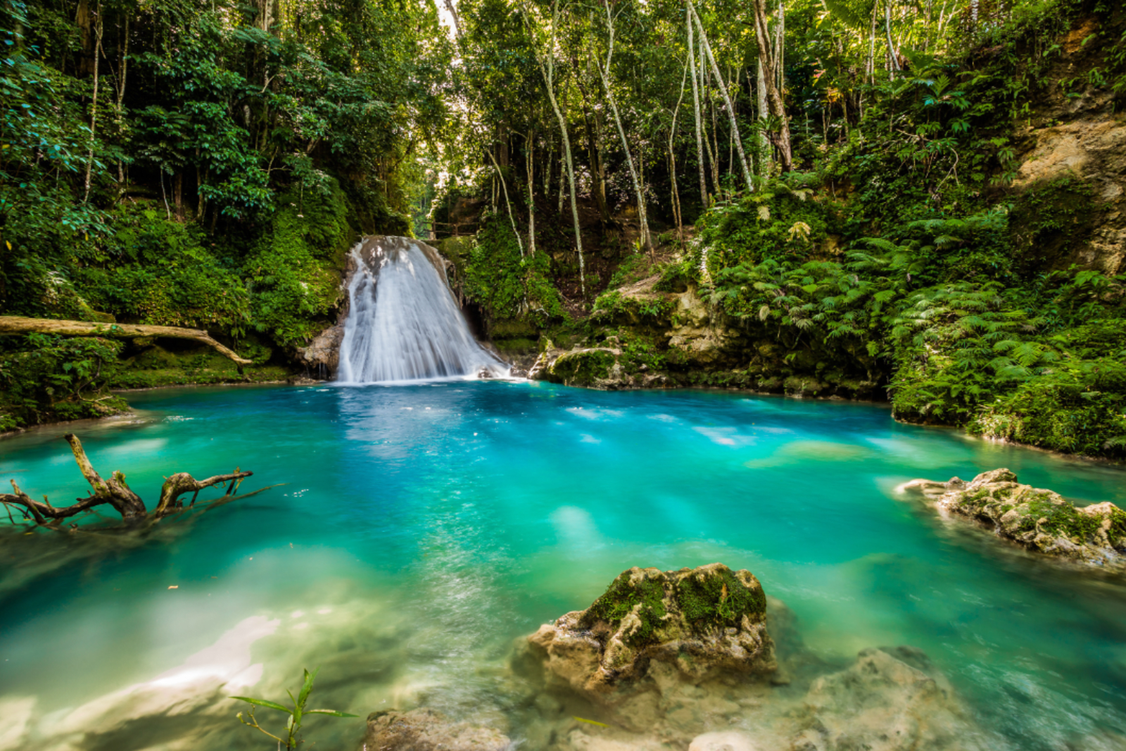 A waterfall in Jamaica
