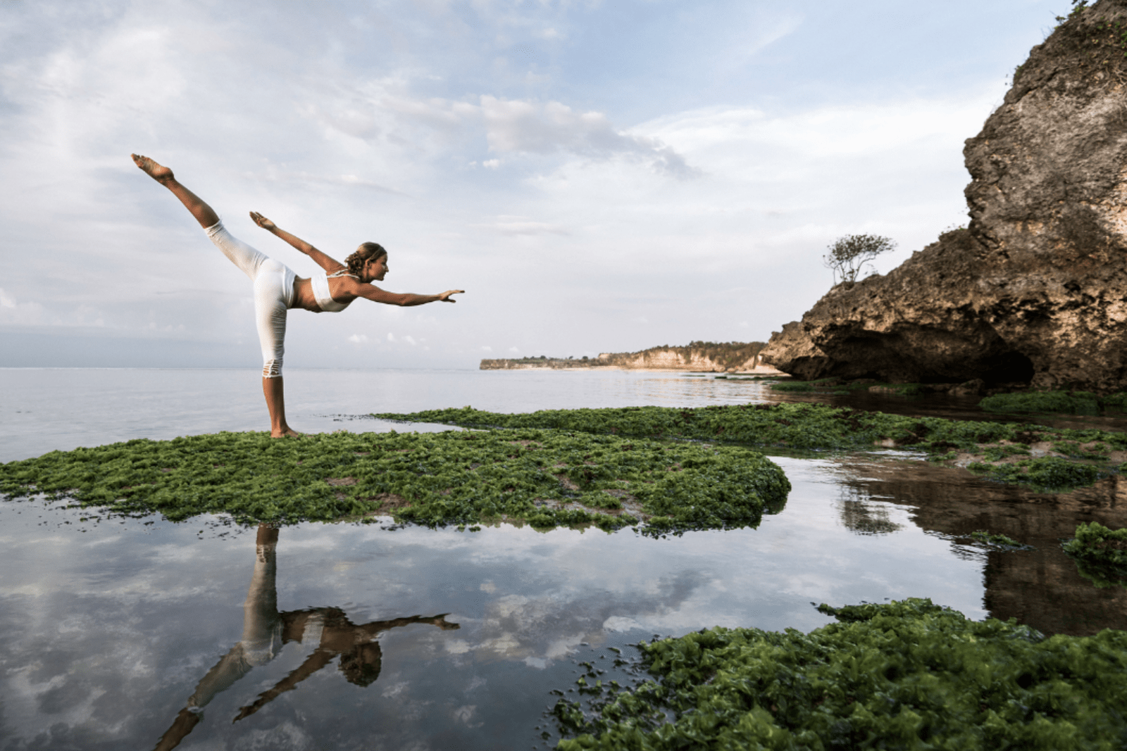 Woman practicing yoga in Bali, Indonesia