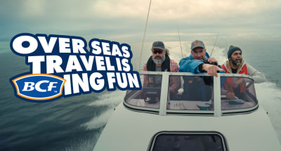 Overseas travel is BCFing fun | three men on a fishing boat
