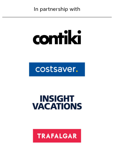 In partnership with | Contiki, Costsaver, Insight Vacations, Trafalgar