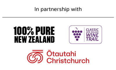 In partnership with | 100% Pure New Zealand, Classic New Zealand Wine Trail, Otautahi Christchurch