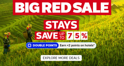 Big Red Sale - stays up to 75%* | Double points - earn x2 points on hotels* Explore more deals