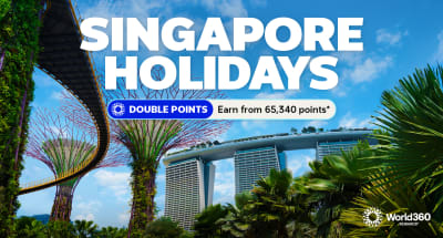 Gardens by the Bay and Marina Bay Sands in Singapore, featuring Singapore Holidays and double World360 points