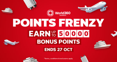 World360 Points Frenzy | earn up to 50,000 bonus points - ends 27 Oct