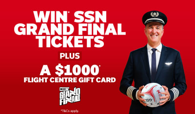 Win* SSN Grand Final Tickets - plus a $1,000* Flight Centre Gift Card