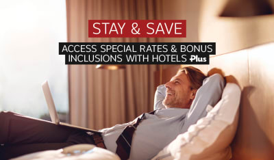 Stay & save. Access special rates & bonus inclusions with Hotels Plus