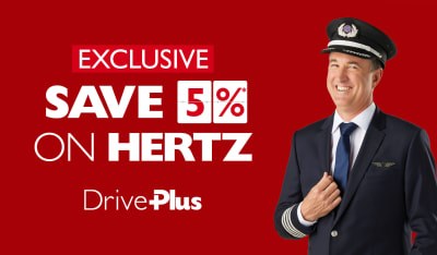 Exclusive - save 5%* on Hertz. Driveplus
