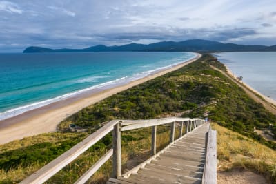 The neck of Bruny Island Tasmania