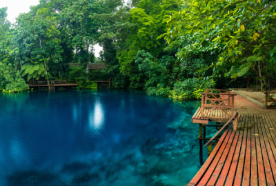 Nanda Blue Hole, one of Vanuatu's famed blue lagoons on Espiritu Santo