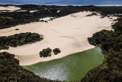 Lake Wabby on K'gari, Queensland