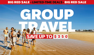 Big Red Sale | Save up to $350* on group travel