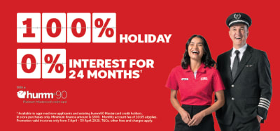 100% holiday 0% interest 