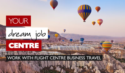 Rainbow coloured hot air balloons