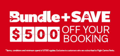 Bundle + SAVE offer | Get $500* off your booking