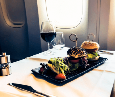 Wine and fine dining served up in business class