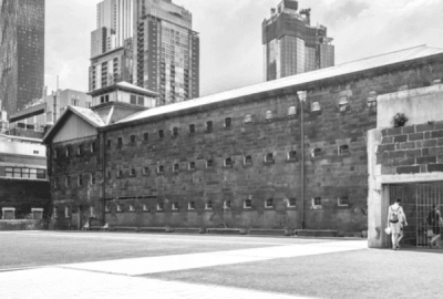 The stone and small window dreariness of Old Melbourne Gaol