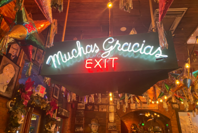 San Antonio Muchas Gracias neon sign.