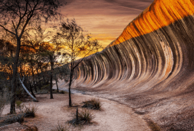 The tall face of Wave Rock