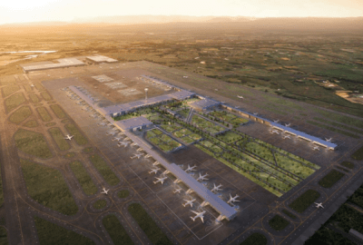 A birds eye view of the proposed Western Sydney Airport layout
