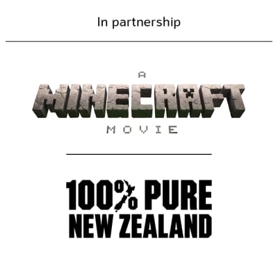 In partnership with a Minecraft Movie. 100% Pure New Zealand